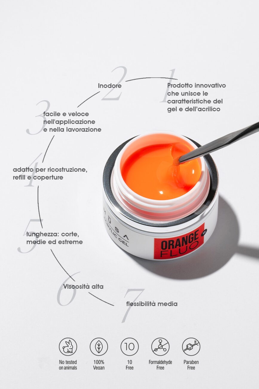 Acrylic Gel Orange Fluo 15 - immagine 3