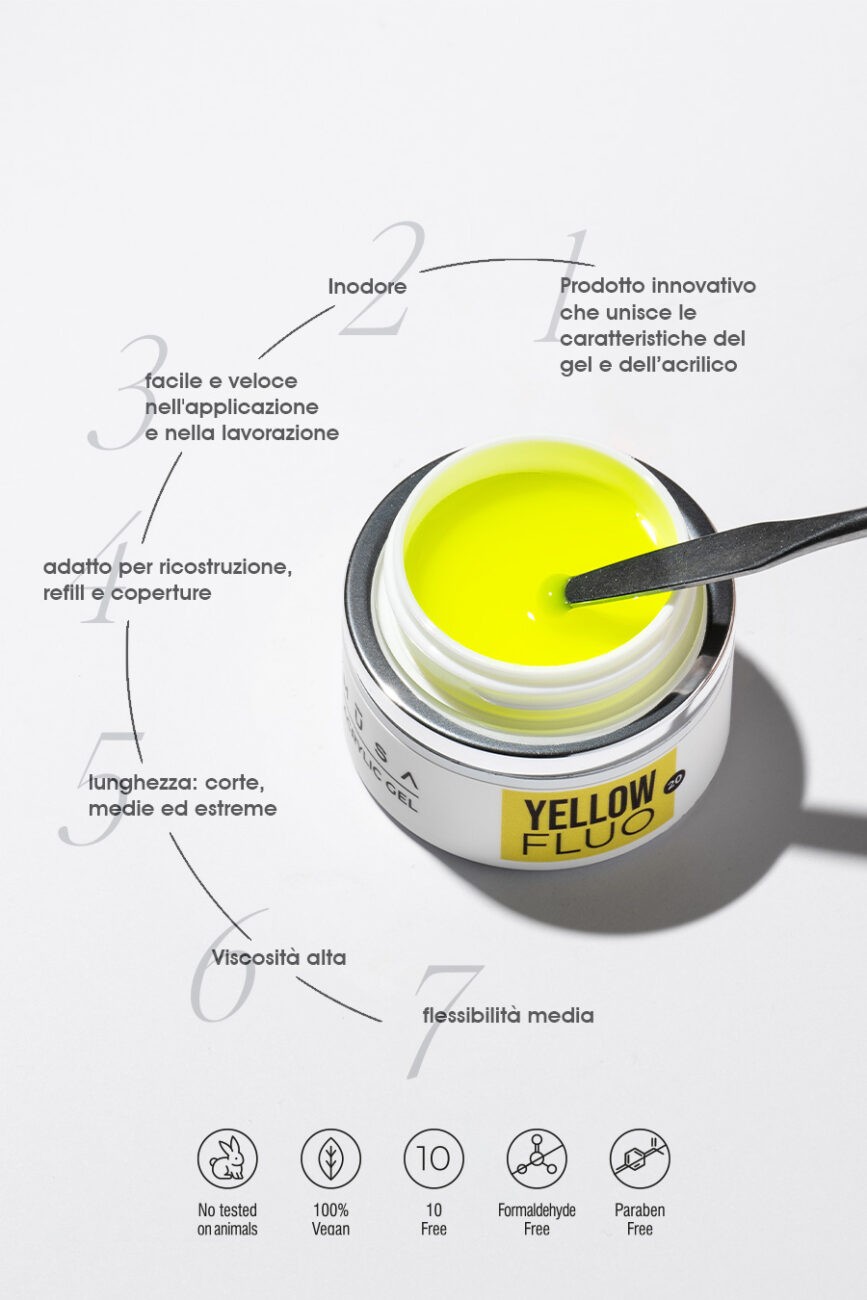 Acrylic Gel Yellow Fluo 20 - immagine 3