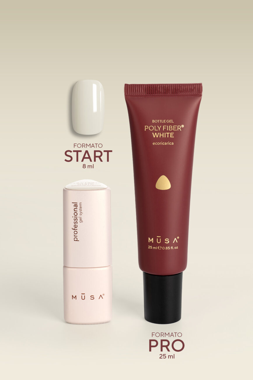 Ecoricarica Poly Fiber® builder gel in bottle White