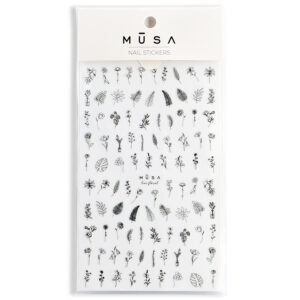 nail stickers line floral